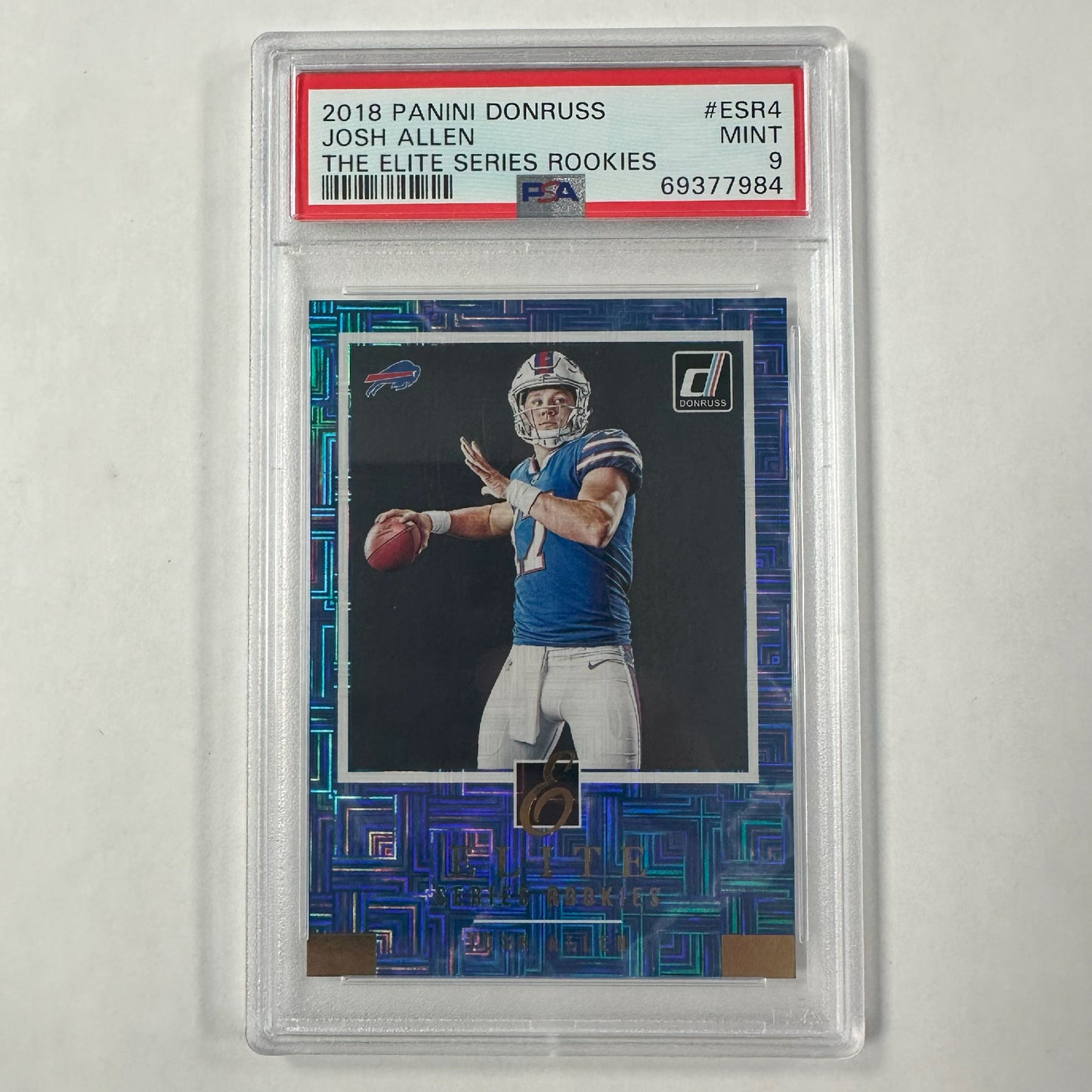 2018 PANINI DONRUSS JOSH ALLEN THE ELITE SERIES ROOKIES #ESR4 PSA 9